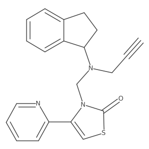 3-{[(2,3-dihydro-1H-inden-1-yl)(prop-2-yn-1-yl)amino]methyl}-4-(pyridin-2-yl)-2,3-dihydro-1,3-thiazol-2-one结构式