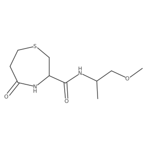 N-(1-methoxypropan-2-yl)-5-oxo-1,4-thiazepane-3-carboxamide结构式