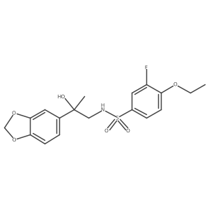 N-(2-(benzo[d][1,3]dioxol-5-yl)-2-hydroxypropyl)-4-ethoxy-3-fluorobenzenesulfonamide Structure