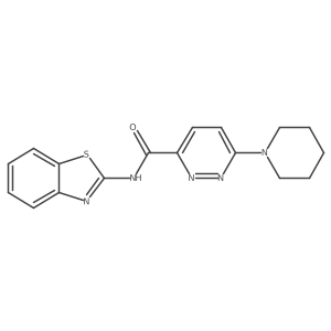 N-(benzo[d]thiazol-2-yl)-6-(piperidin-1-yl)pyridazine-3-carboxamide Structure