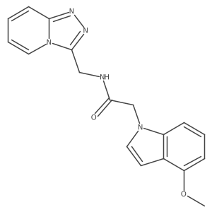 2-(4-methoxy-1H-indol-1-yl)-N-([1,2,4]triazolo[4,3-a]pyridin-3-ylmethyl)acetamide结构式