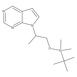 7-(1-((Tert-butyldimethylsilyl)oxy)propan-2-yl)-7H-pyrrolo[2,3-d]pyrimidine Structure