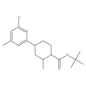 tert-Butyl 4-(4-chloro-6-methylpyrimidin-2-yl)-2-methylpiperazine-1-carboxylate Structure