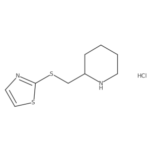 2-((Piperidin-2-ylmethyl)thio)thiazole hydrochloride Structure