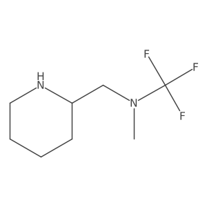 1,1,1-trifluoro-N-methyl-N-(piperidin-2-ylmethyl)methanamine结构式