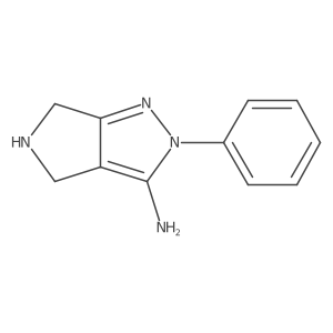 2-Phenyl-2,4,5,6-tetrahydropyrrolo[3,4-c]pyrazol-3-amine结构式