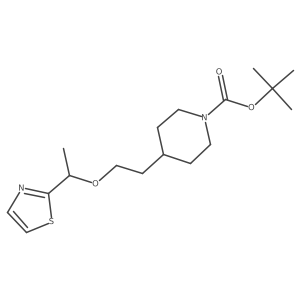 tert-Butyl 4-(2-(1-(thiazol-2-yl)ethoxy)ethyl)piperidine-1-carboxylate Structure