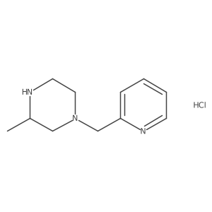 3-Methyl-1-(pyridin-2-ylmethyl)piperazine hydrochloride结构式