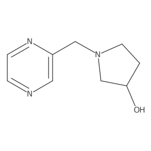 (R)-1-(pyrazin-2-ylmethyl)pyrrolidin-3-ol结构式