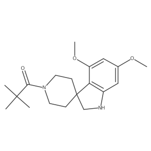 4,6-Dimethoxy-3-spiral indoline-4'-(N'-2,2dimethylpropanoyl)-piperidine Structure