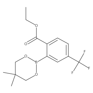 Ethyl 2-(5,5-dimethyl-1,3,2-dioxaborinan-2-yl)-4-(trifluoromethyl)benzoate结构式