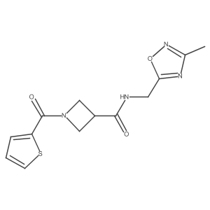 N-[(3-Methyl-1,2,4-oxadiazol-5-YL)methyl]-1-(thiophene-2-carbonyl)azetidine-3-carboxamide Structure