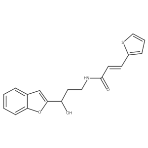 (E)-N-(3-(benzofuran-2-yl)-3-hydroxypropyl)-3-(thiophen-2-yl)acrylamide Structure