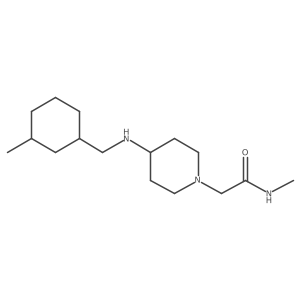 1-Piperidineacetamide, N-methyl-4-[[(3-methylcyclohexyl)methyl]amino]- Structure