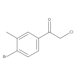 1-(4-Bromo-3-methylphenyl)-2-chloroethan-1-one结构式