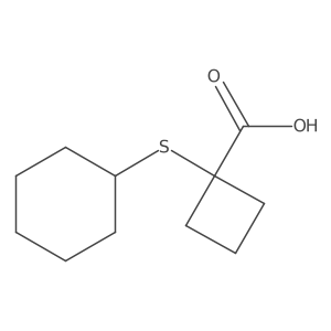 1-(Cyclohexylsulfanyl)cyclobutane-1-carboxylic acid Structure