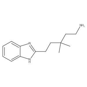 5-(1H-1,3-benzodiazol-2-yl)-3,3-dimethylpentan-1-amine结构式