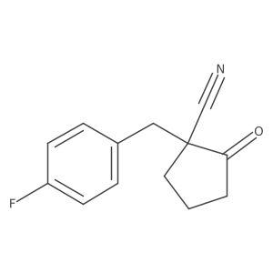 1-[(4-Fluorophenyl)methyl]-2-oxocyclopentane-1-carbonitrile结构式