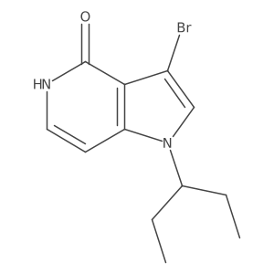 3-Bromo-1-(1-ethylpropyl)-1,5-dihydro-4H-pyrrolo[3,2-c]pyridin-4-one Structure