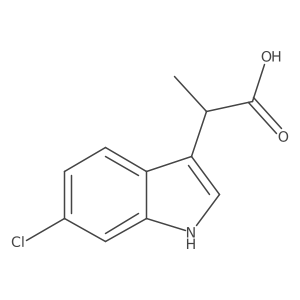 2-(6-chloro-1H-indol-3-yl)propanoic acid结构式