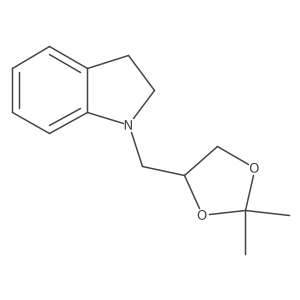 1H-Indole, 1-[(2,2-dimethyl-1,3-dioxolan-4-yl)methyl]-2,3-dihydro-, (S)- Structure
