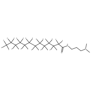 N-[3-(dimethylamino)propyl]-2,2,3,3,4,4,5,5,6,6,7,7,8,8,9,9,10,10,11,11,12,12,13,13,13-pentacosafluoro-tridecanamide结构式