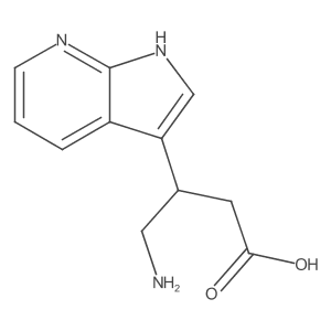 4-amino-3-{1H-pyrrolo[2,3-b]pyridin-3-yl}butanoic acid结构式