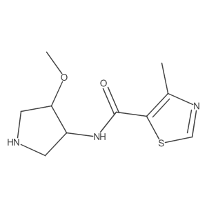 N-(4-methoxypyrrolidin-3-yl)-4-methyl-1,3-thiazole-5-carboxamide结构式