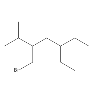 3-(Bromomethyl)-5-ethyl-2-methylheptane结构式