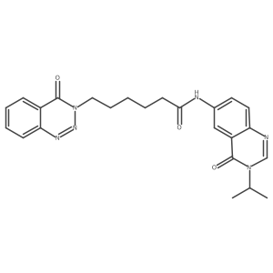 6-(4-oxo-1,2,3-benzotriazin-3(4H)-yl)-N-[4-oxo-3-(propan-2-yl)-3,4-dihydroquinazolin-6-yl]hexanamide Structure