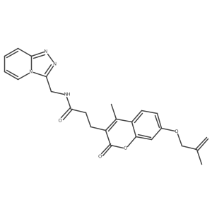 3-{4-methyl-7-[(2-methylallyl)oxy]-2-oxo-2H-chromen-3-yl}-N-([1,2,4]triazolo[4,3-a]pyridin-3-ylmethyl)propanamide结构式