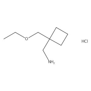 1-[1-(Ethoxymethyl)cyclobutyl]methanamine hydrochloride Structure