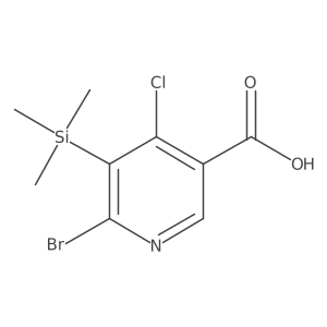 6-Bromo-4-chloro-5-(trimethylsilyl)-3-pyridinecarboxylic acid Structure