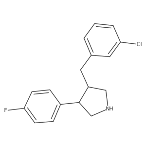 3-(3-Chlorobenzyl)-4-(4-fluorophenyl)pyrrolidine Structure