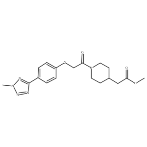 methyl (1-{[4-(2-methyl-2H-tetrazol-5-yl)phenoxy]acetyl}piperidin-4-yl)acetate结构式