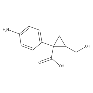 1-(4-Aminophenyl)-2-(hydroxymethyl)cyclopropane-1-carboxylic acid Structure