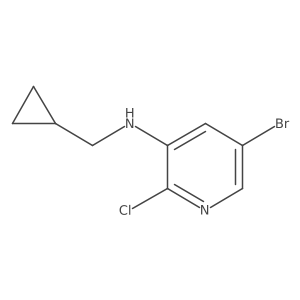 5-Bromo-2-chloro-N-(cyclopropylmethyl)pyridin-3-amine Structure