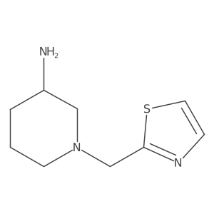 (3R)-1-[(1,3-thiazol-2-yl)methyl]piperidin-3-amine结构式