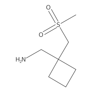 (1-((Methylsulfonyl)methyl)cyclobutyl)methanamine Structure