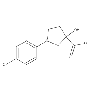 1-(4-Chlorophenyl)-3-hydroxypyrrolidine-3-carboxylic acid Structure