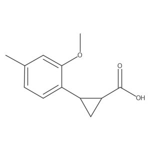 2-(2-Methoxy-4-methylphenyl)cyclopropane-1-carboxylic acid结构式