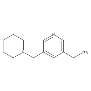 {5-[(Piperidin-1-yl)methyl]pyridin-3-yl}methanamine Structure
