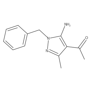 1-[5-Amino-3-methyl-1-(phenylmethyl)-1H-pyrazol-4-yl]ethanone Structure