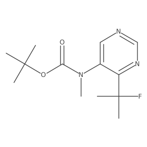 tert-Butyl (4-(2-fluoropropan-2-yl)pyrimidin-5-yl)(methyl)carbamate Structure