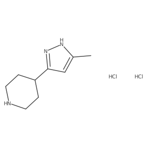 4-(3-methyl-1H-pyrazol-5-yl)piperidine dihydrochloride Structure