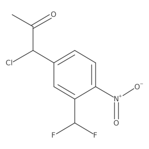 1-Chloro-1-(3-(difluoromethyl)-4-nitrophenyl)propan-2-one Structure