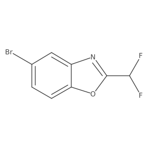 5-Bromo-2-(difluoromethyl)-1,3-benzoxazole结构式