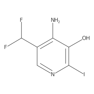 4-Amino-5-(difluoromethyl)-2-iodopyridin-3-ol结构式