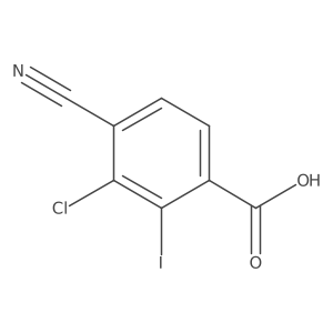 3-Chloro-4-cyano-2-iodobenzoic acid结构式
