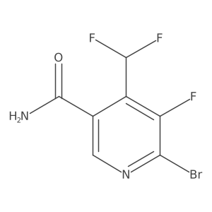 6-Bromo-4-(difluoromethyl)-5-fluoronicotinamide Structure